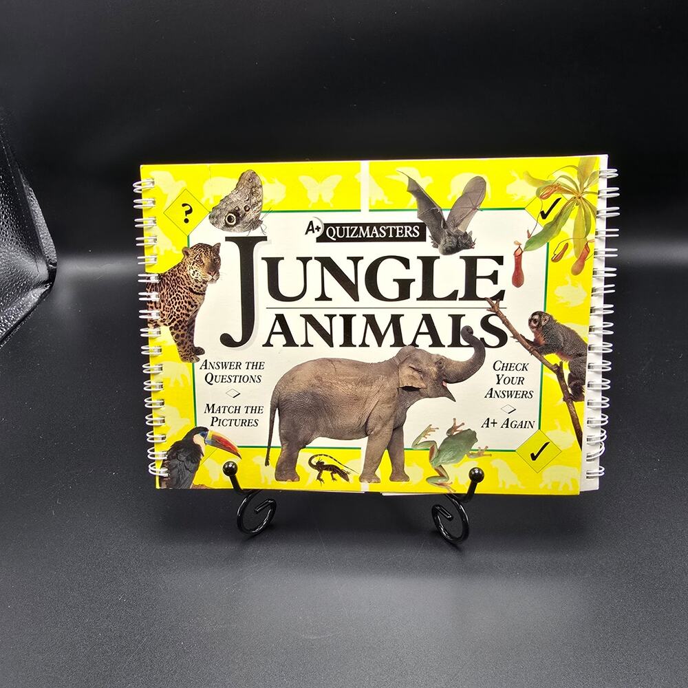 Vintage 1994 Quizmaters Jungle Animals Science Book By D K Publishing